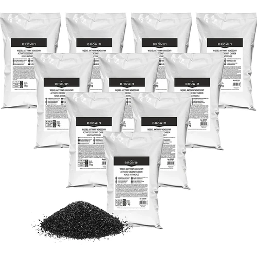 Aktivno oglje iz kokosove lupine 1 kg x 10 - komplet