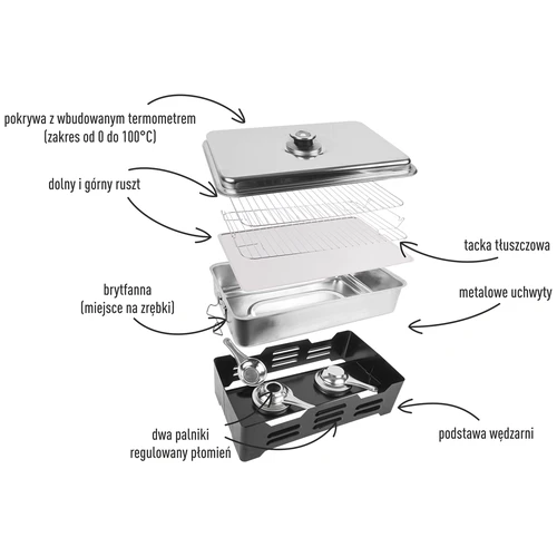 Balkonski prekajevalnik s termometrom - 4