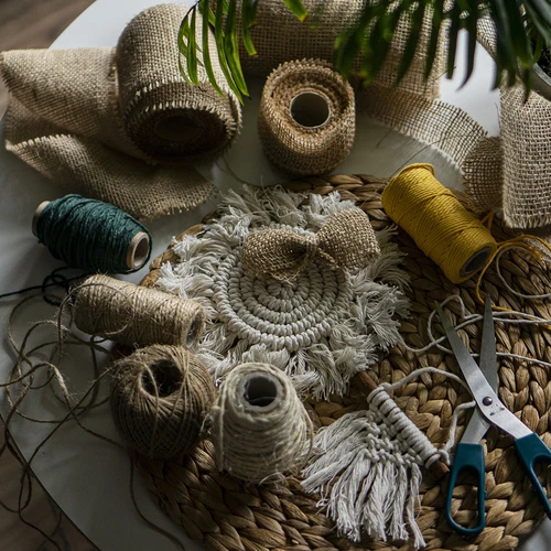 Bombažna vrvica, rumena, 2 mm/55 m/100 g - 15