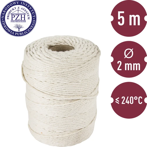 Bombažne bele mesarske niti (240°C) 55 m - 3
