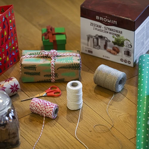 Bombažne bele mesarske niti (240°C) 55 m - 10