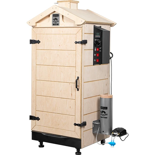 Brezokvirna dimnica dragON PLYWOOD NATURE z digitalnim krmilnikom, 200L - 2
