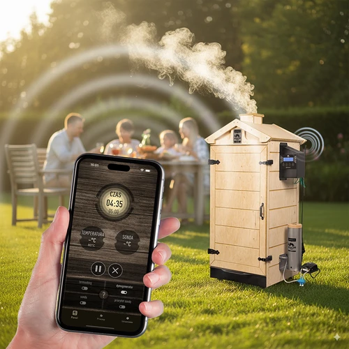 Brezokvirna prekajevalnica dragON PLYWOOD NATURE s krmilnikom Wi-Fi, 200 L - 9