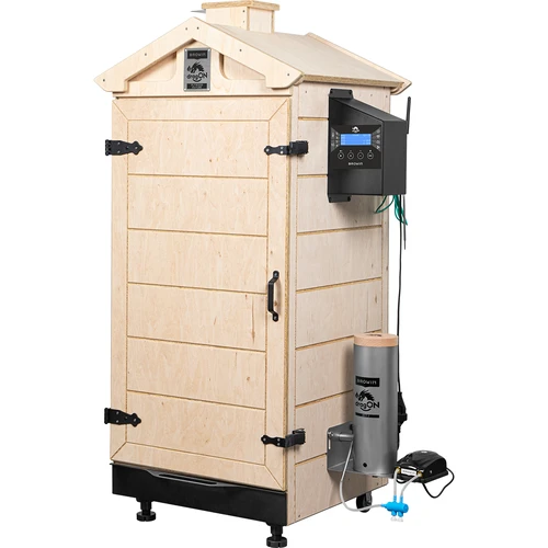 Brezokvirni prekajevalnik dragON PLYWOOD NATURE z Wi-Fi krmilnikom, 200 L - 2