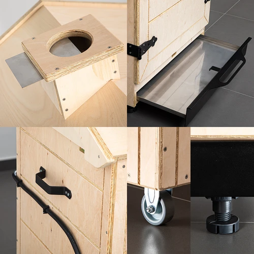 Brezokvirni prekajevalnik dragON PLYWOOD NATURE z Wi-Fi krmilnikom, 200 L - 6