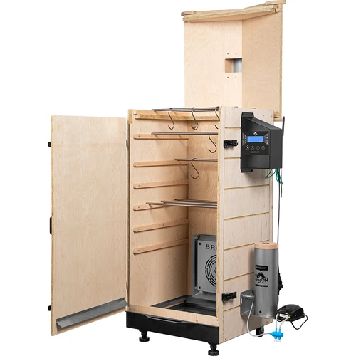 Brezokvirni prekajevalnik dragON PLYWOOD NATURE z Wi-Fi krmilnikom, 200 L - 3