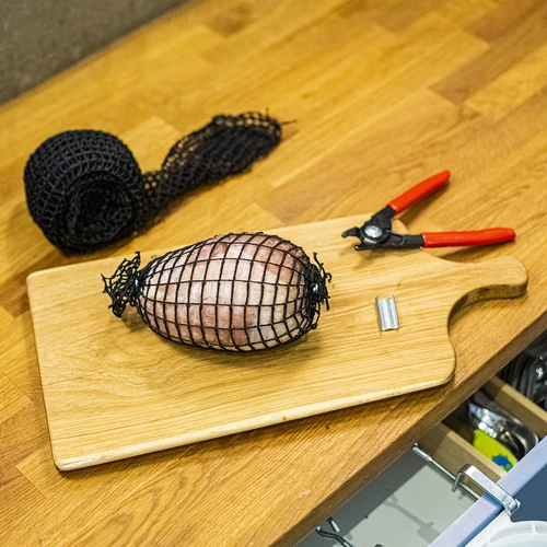 Črna mreža za mesnine dimenzij 18 cm x 5 m, s toplotno odpornostjo do 220°C - 5