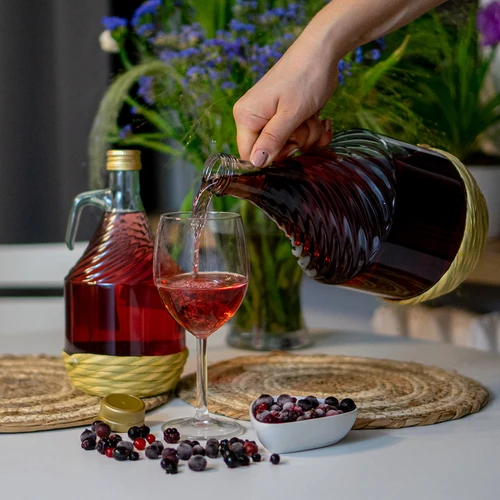 Damižana Dama 2L v opletku, z navojnim zamaškom - 5