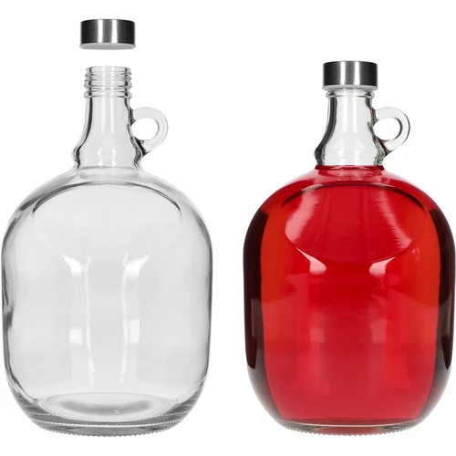 Damižana Dama 3 L, s kovinskim navojnim pokrovčkom fi 43 mm in ročajem - 3