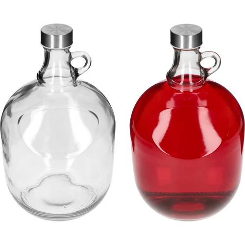 Damižana Dama 3 L, s kovinskim navojnim pokrovčkom fi 43 mm in ročajem - 4