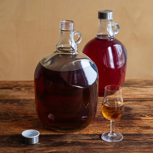 Damižana Dama 3 L, s kovinskim navojnim pokrovčkom fi 43 mm in ročajem - 6