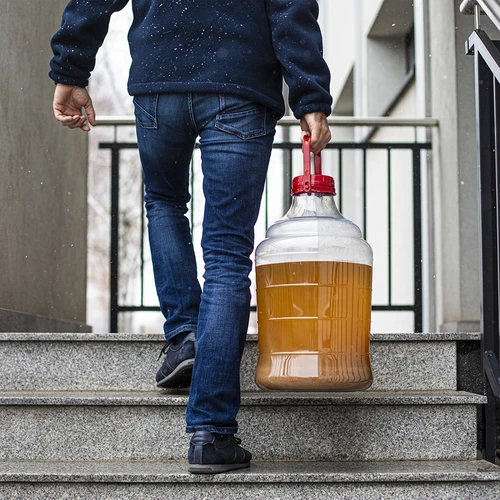 Damižon za vino, lahek, nelomljiv, z ročajem, 25 L - 16