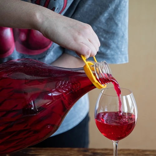 Damižona Dama 5 L PET, z navojnim pokrovčkom, ročajem in košarico - 7