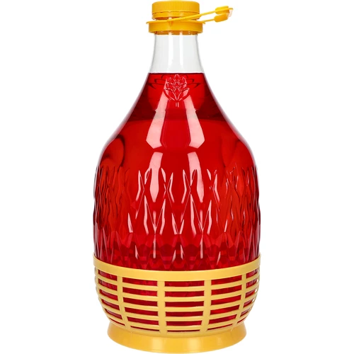 Damižona Dama 5 L PET, z navojnim pokrovčkom, ročajem in košarico - 2