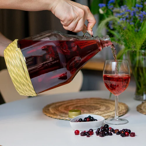 Demižon Dama 3 l v opletu, z navojnim zamaškom - 5