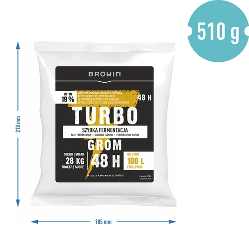 Destilacijske kvasovke Turbo Grom 48h 100L - 5