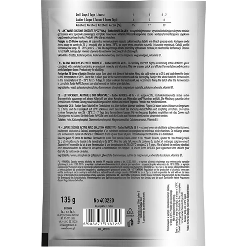 Destilacijske turbo kvasovke reVOLTa 48 h - 2