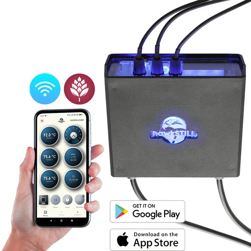 Destilacijski termometer hawkSTILL Wi-Fi z funkcijo vklopa in izklopa grelca