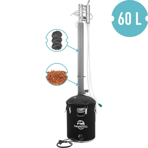 Destilator HawkStill "Hladni prsti" 60 L - kroglično peskana kolona fi 60,3 mm in izolacija rezervoarja - 2