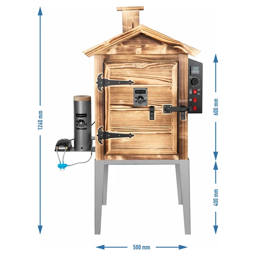 Dimnica 115 L dragON Wood 60E – lesena na drva, z električnim grelnim modulom in krmilnikom - 8