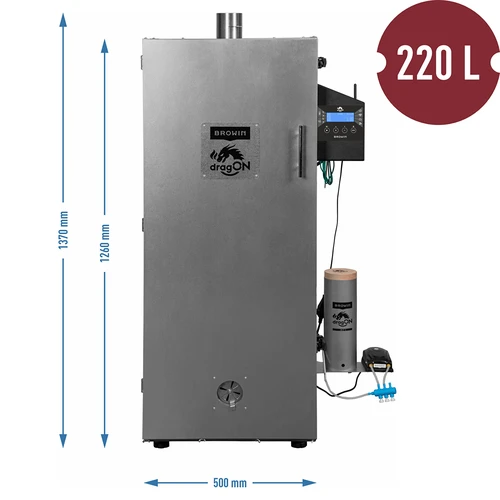 Dimnica dragON jeklena 220 L, IQ – s krmilnikom Wi-Fi - 9