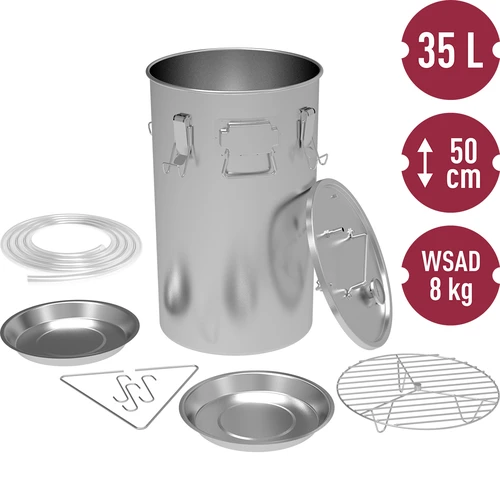 Domači prekajevalnik v loncu, 35 L, za plinski štedilnik