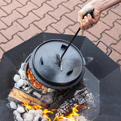 Držalo/kuriščni kavelj za pokrov litoželeznega lonca ali kotlička - 5