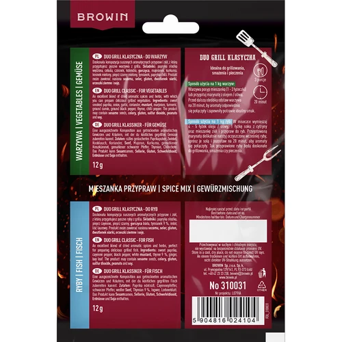 Duo Grill Klasična za ribe in zelenjavo - mešanica začimb 2 v 1, 2 x 12 g - 2