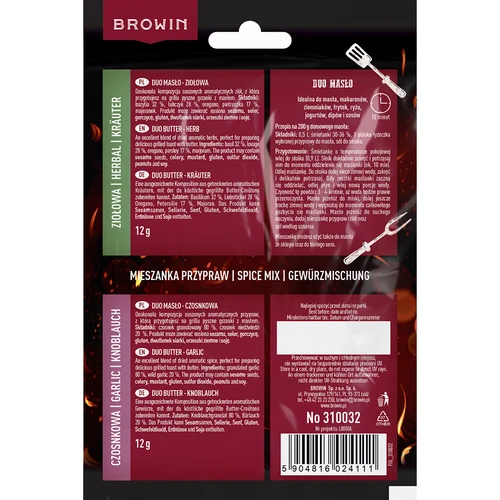 Duo Masło - česnova in zeliščna začimba 2 v 1, 2 x 12g - 2