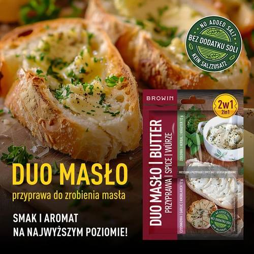 Duo Masło - česnova in zeliščna začimba 2 v 1, 2 x 12g - 5