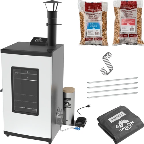 Električna prekajevalnica - dragON z generatorjem dima, digitalna, 65 L