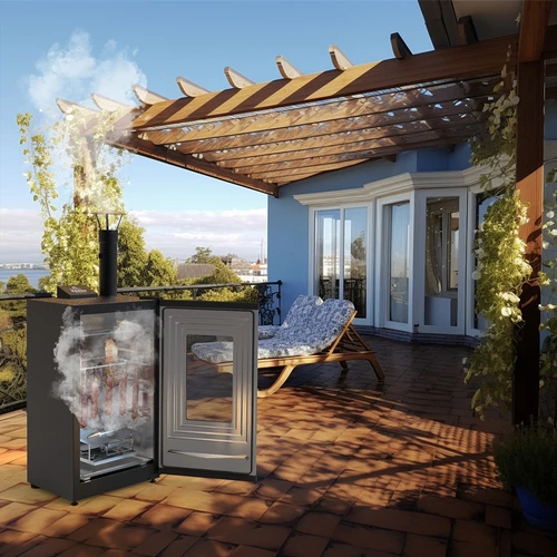 Električna prekajevalnica - dragON z generatorjem dima, digitalna, 65 L - 32