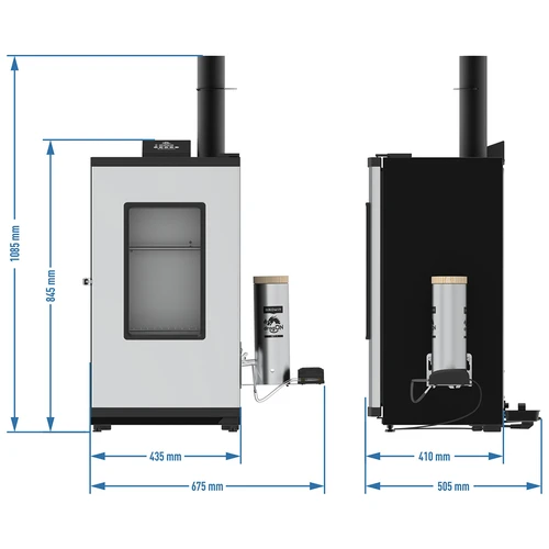 Električna prekajevalnica - dragON z generatorjem dima, digitalna, 65 L - 8