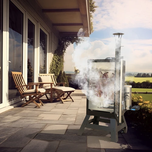 Električna prekajevalnica dragON z mobilnim podnožjem in s tekočim čistilom - 30