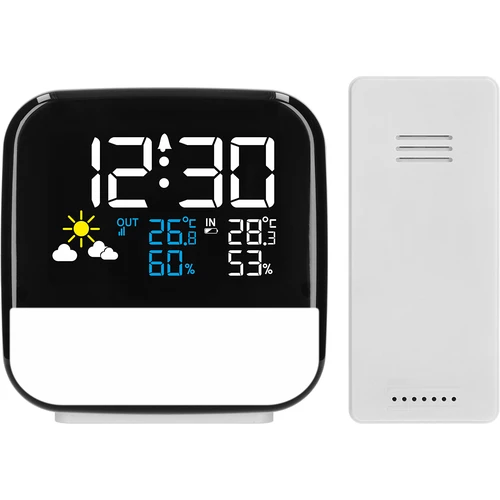 Elektronska vremenska postaja Soens – z brezžičnim senzorjem, budilko in svetilko - 2