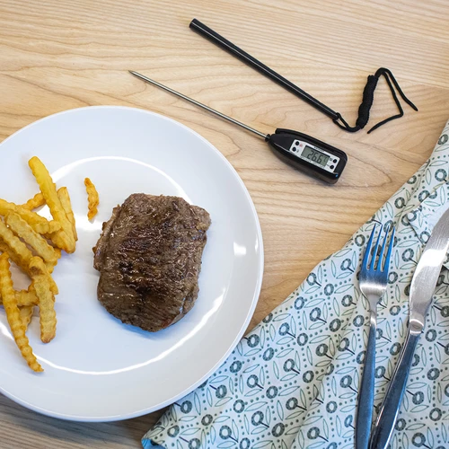 Elektronski kuhinjski termometer (-50 °C do +300 °C) z etuijem, črn - 5