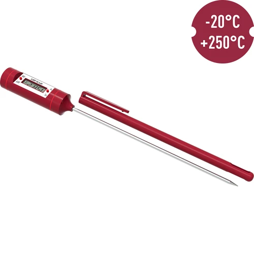 Elektronski kuhinjski termometer, LCD (od -20 °C do +250 °C), rdeč - 3