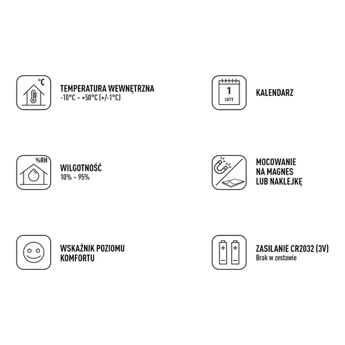 Elektronski sobni termometer, bel - 8