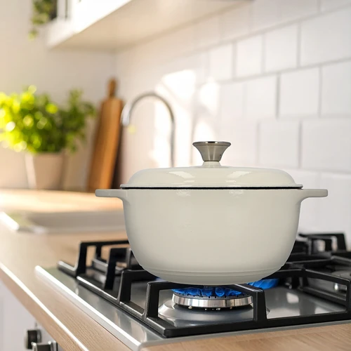 Emajliran litoželezni lonec - ecru, 4 L - 9