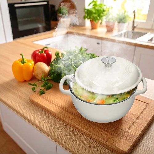 Emajliran litoželezni lonec - ecru, 4 L - 7