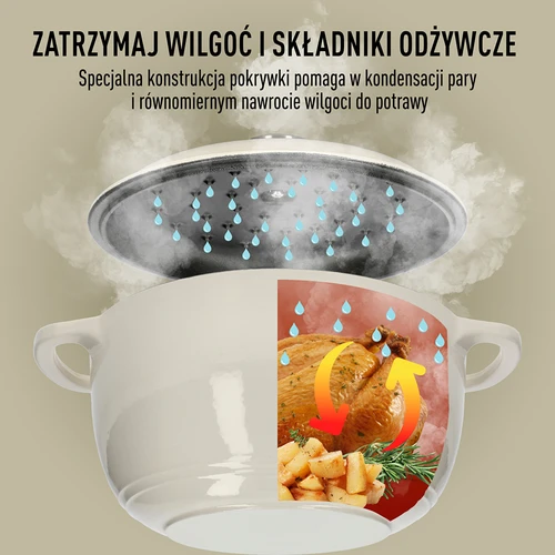 Emajliran litoželezni lonec - ecru, 4 L - 6