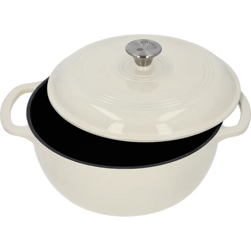 Emajliran litoželezni lonec – ecru, 5,8 l - 2