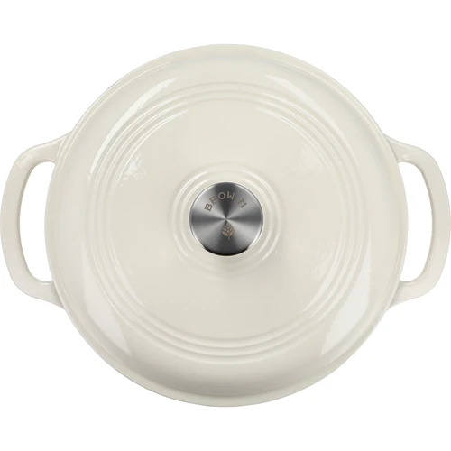 Emajliran litoželezni lonec – ecru, 5,8 l - 3