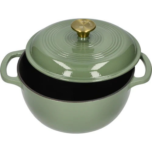 Emajliran litoželezni lonec – v žajblovi barvi, 4 l - 2