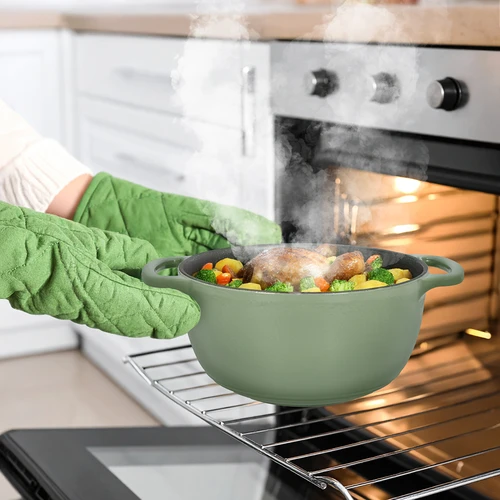 Emajliran litoželezni lonec – v žajblovi barvi, 4 l - 8