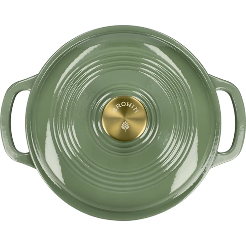 Emajliran litoželezni lonec – v žajblovi barvi, 4 l - 3