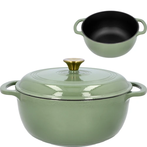 Emajliran litoželezni lonec - žajbljev, 5,8 L