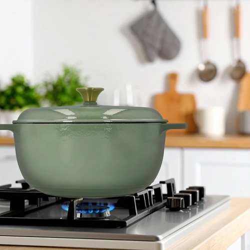 Emajliran litoželezni lonec - žajbljev, 5,8 L - 9