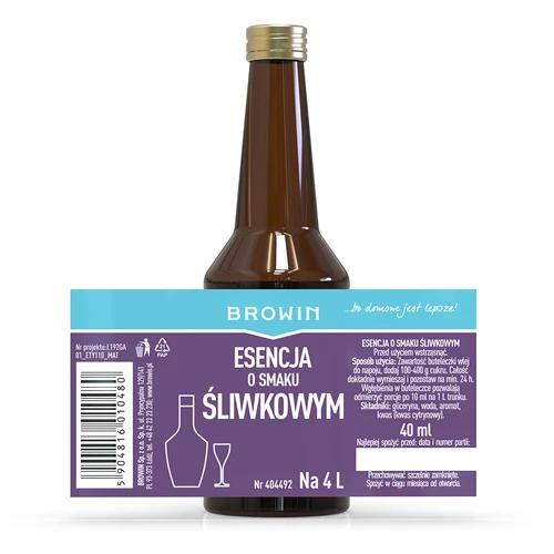 Esenca s slivovim okusom za 4 L, 40 ml - 4