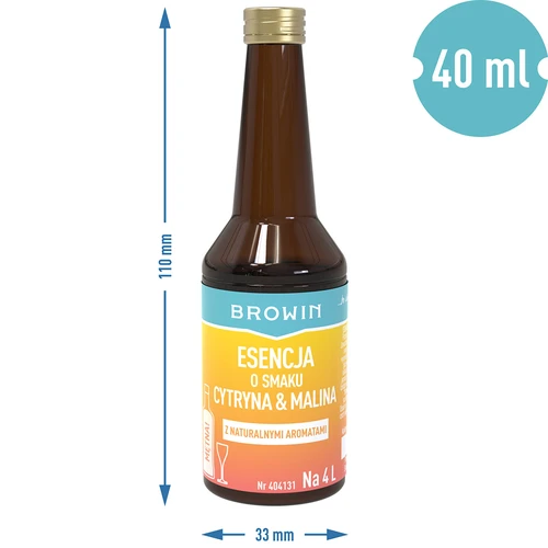 Esenca z limonino-malinovim okusom - 40 ml, za 4 L - 7